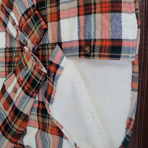 J. Crew Sherpa Lined Oversized Plaid Flannel Shacket - Picture 12 of 16